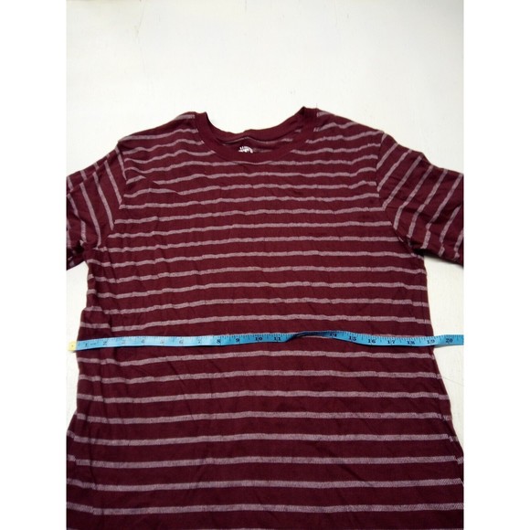 OT Revolution Men’s Tee-Shirt Pullover Striped Gray & Maroon Size XL Short Sleev - Picture 3 of 4